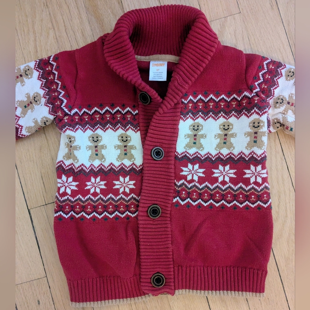 Gymboree Gingerbread Collared Sweater, Size 5 - Picture 2 of 3